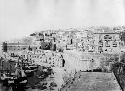 Valletta from Lower Baracca, Malta, c.1880-83 by English Photographer